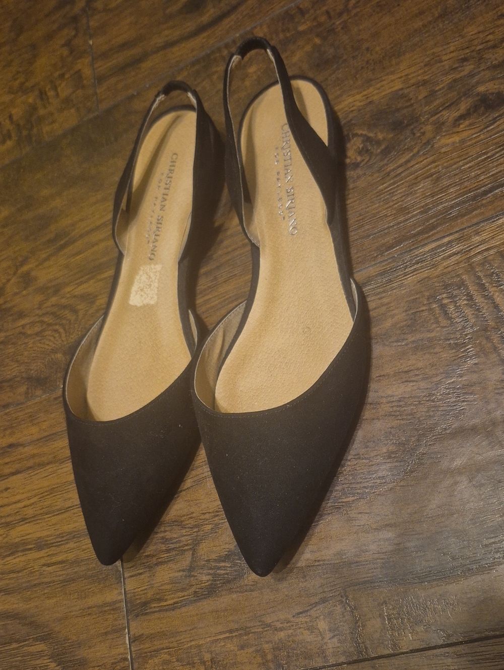 Christian Siriano Black Pointed Slingback Flats